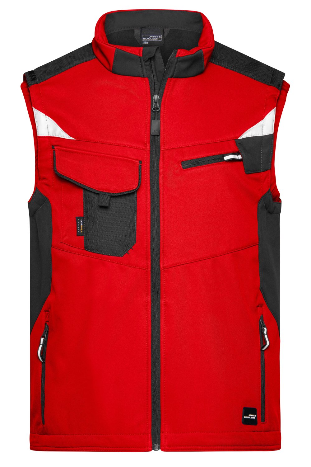 Daiber Workwear Softshell Vest - STRONG - in Red/Black – Vorderansicht