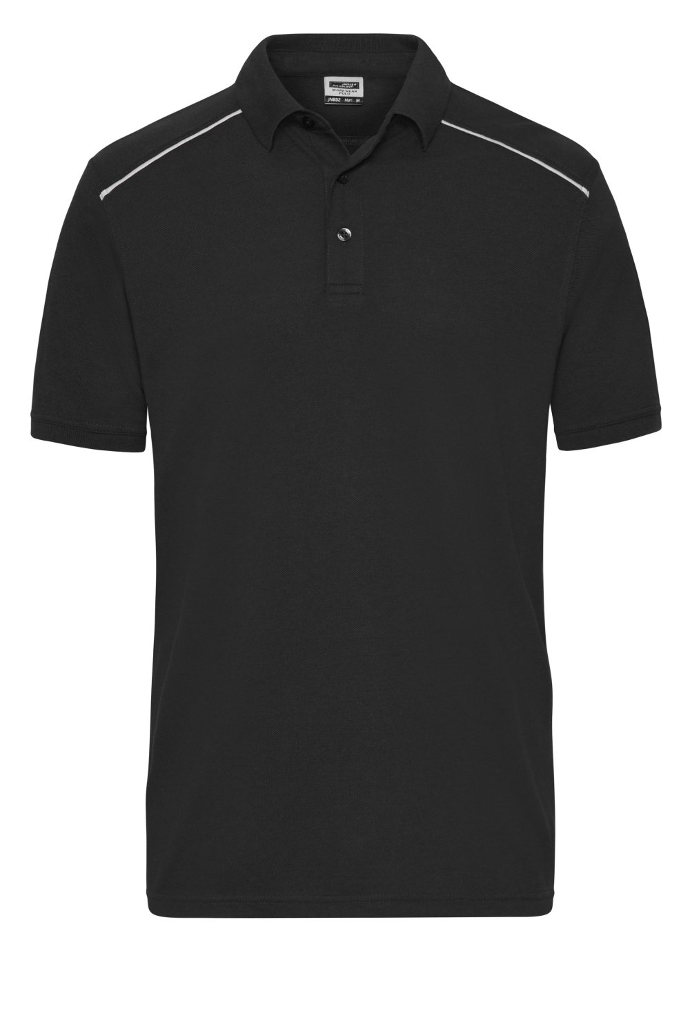 Daiber Men's Workwear Polo - SOLID - OCS Blended in Black – Vorderansicht