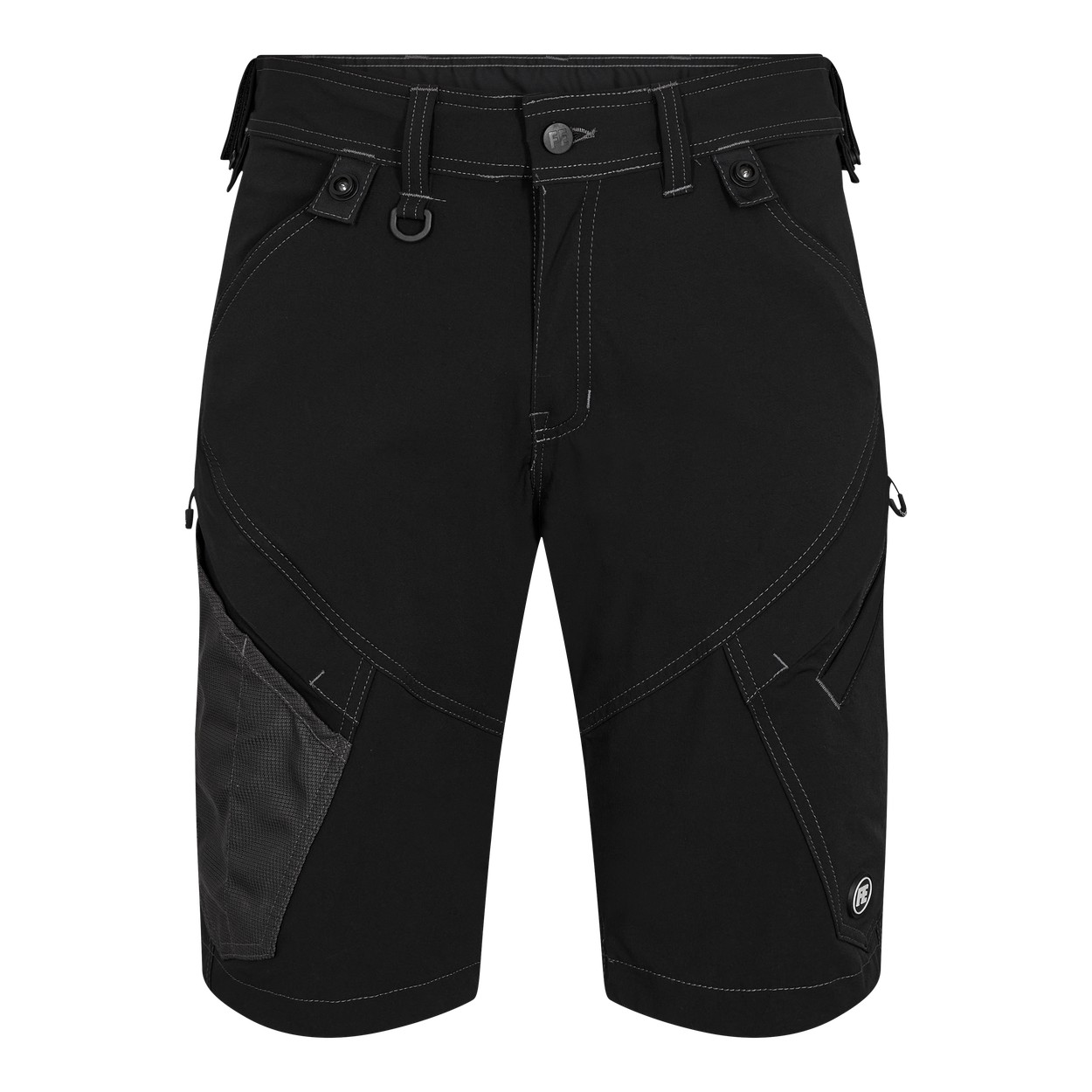 ENGEL X-treme 6366-317 Arbeitsshorts mit 4-Wege-Stretch in Schwarz – Vorderansicht