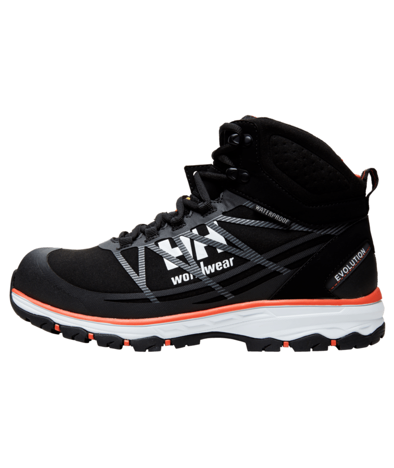 Helly Hansen Workwear CHELSEA EVO MID S3 HT in Schwarz/Orange – Vorderansicht