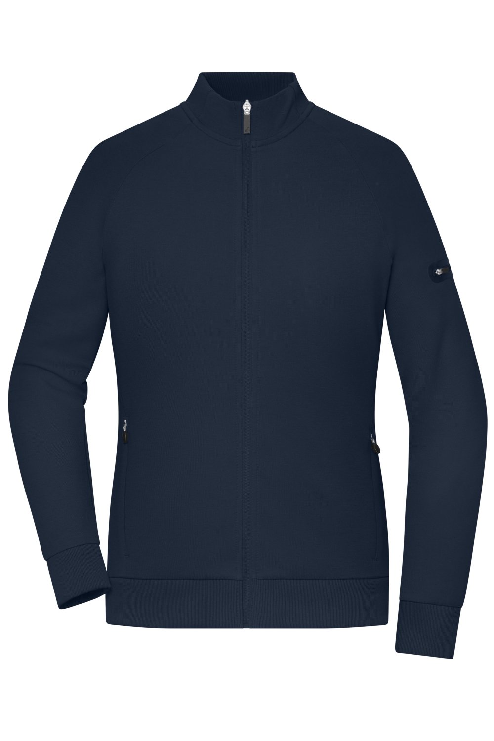 Daiber Ladies' Zip Jacket Interlock OCS Blended & RCS in Navy – Vorderansicht