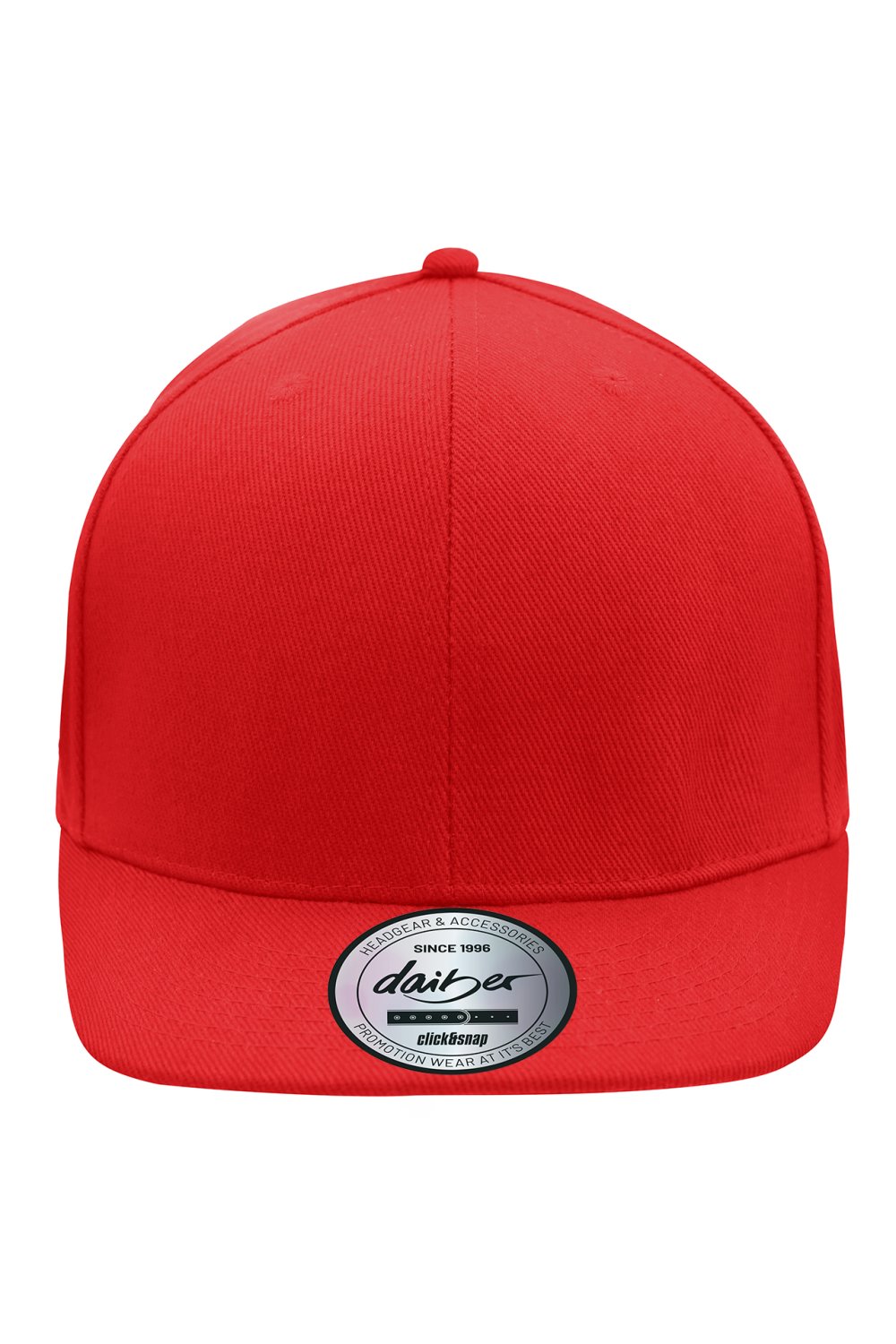 Daiber 6 Panel Pro Cap Style in Red/Red – Vorderansicht