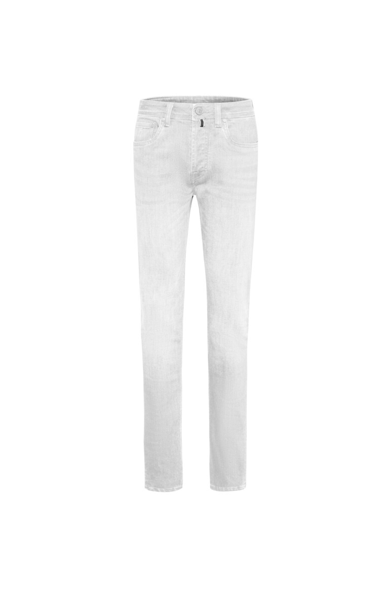 HAKRO 731 5-Pocket-Jeanshose X-Stretch ECO in Weiß – Vorderansicht