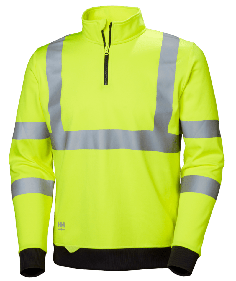 Helly Hansen Workwear ADDVIS HALF ZIP SWEATSHIRT in Gelb – Vorderansicht