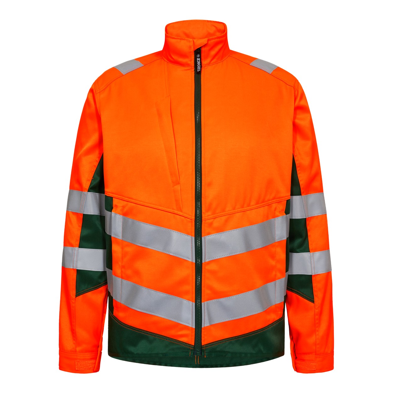 ENGEL Safety 1545-319 Light Arbeitsjacke in Orange/Grün – Vorderansicht
