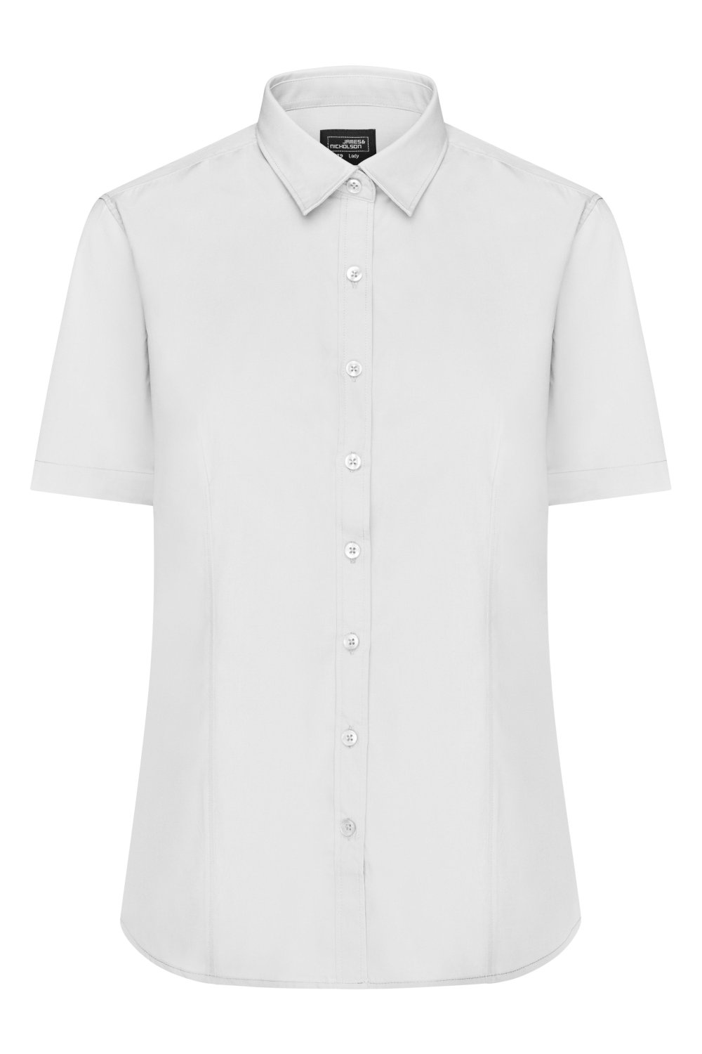 Daiber Ladies' Shirt Short-Sleeved Poplin in White – Vorderansicht