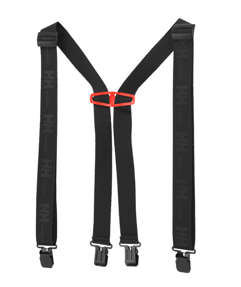 Helly Hansen Workwear LOGO SUSPENDERS in Schwarz – Vorderansicht