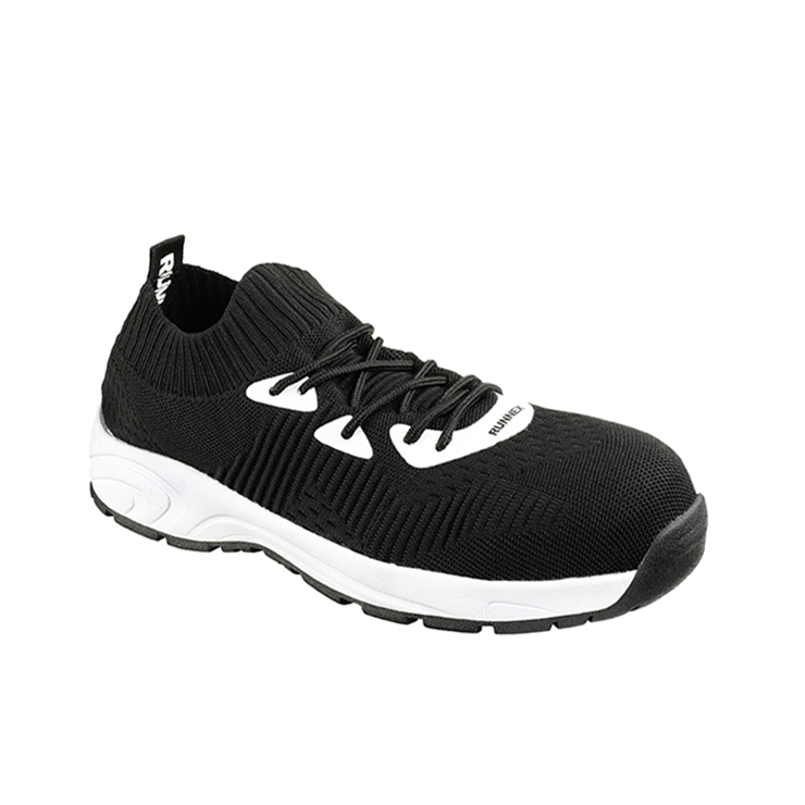 RUNNEX® S1-Sicherheitshalbschuhe SportStar in Schwarz/Weiß – Vorderansicht