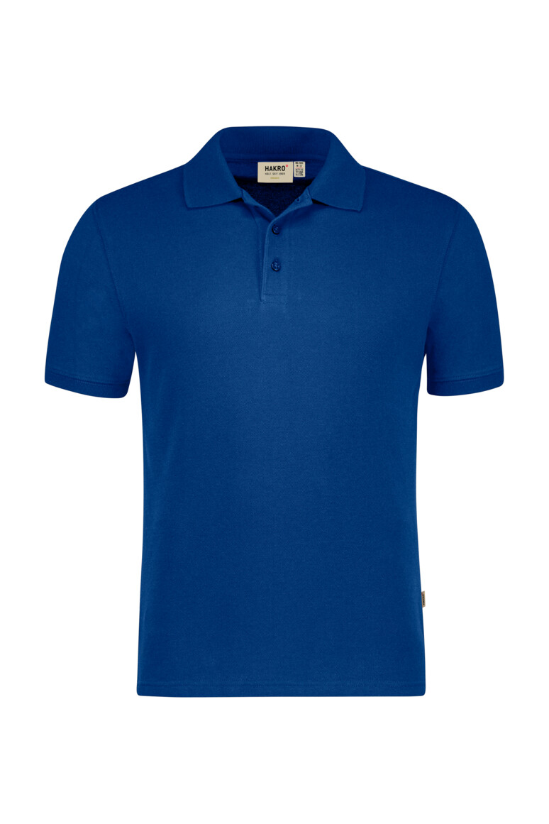 HAKRO 501 Poloshirt Bio-Baumwolle in Royalblau – Vorderansicht