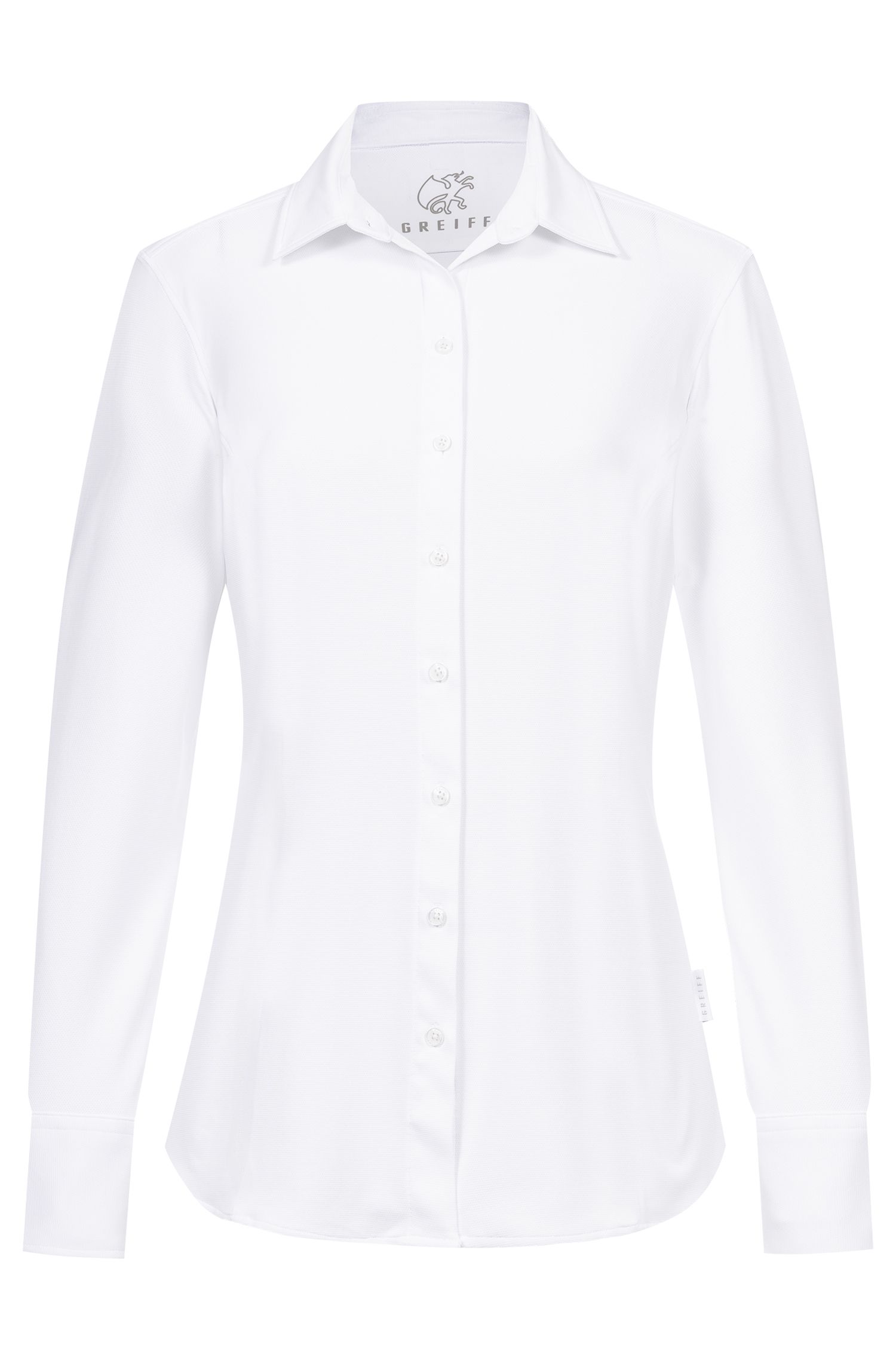 Greiff Damen-Bluse 1/1 RF Flow in Weiß – Vorderansicht