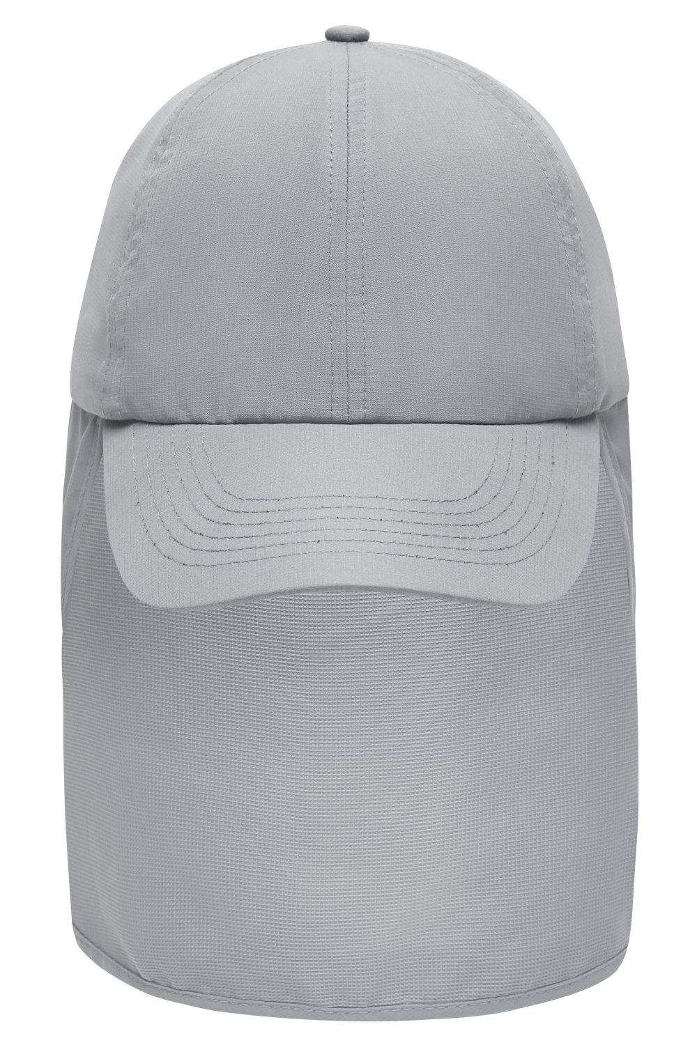 Daiber 6 Panel Cap with Neck Guard in Grey – Vorderansicht