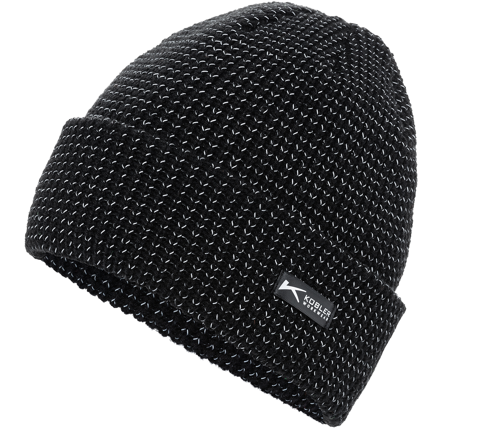 Kübler Strickmütze in Schwarz – Vorderansicht