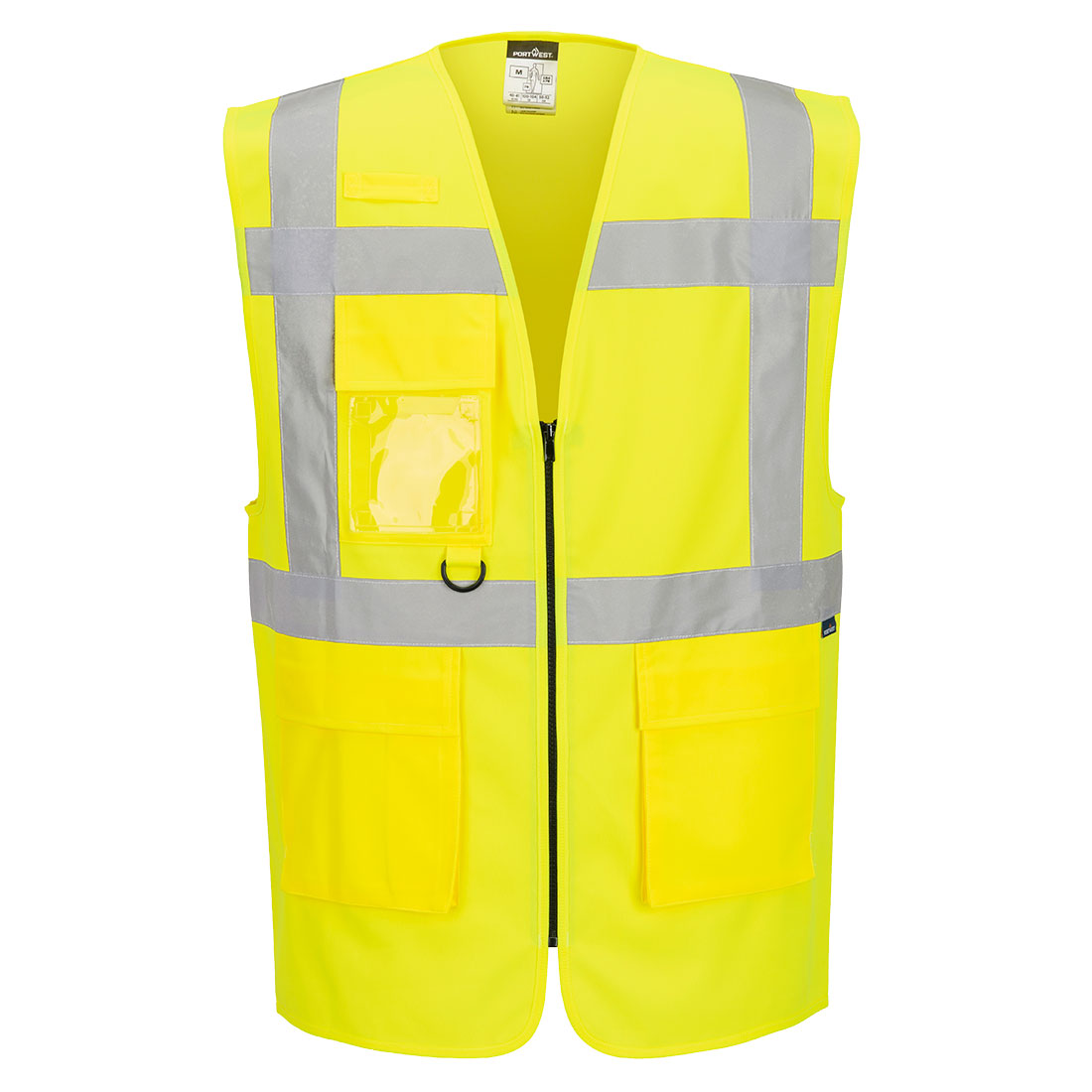 Portwest ES1 Essential Hi-Vis Executive Vest in Gelb – Vorderansicht