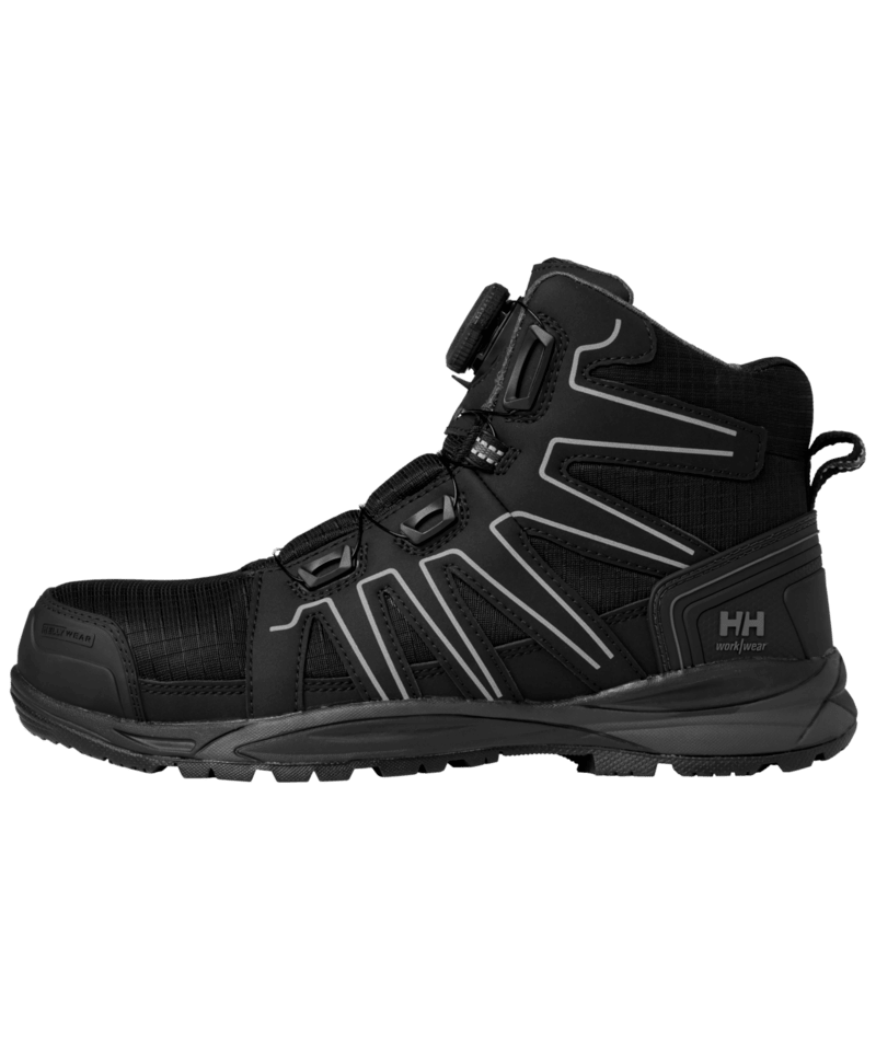 Helly Hansen Workwear MANCHESTER MID BOA S3S in Schwarz/Grau – Vorderansicht