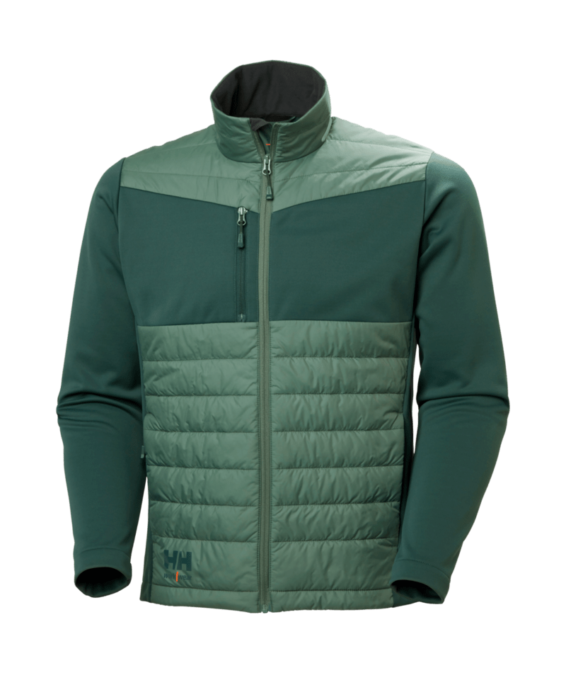 Helly Hansen Workwear OXFORD HYBRID INSULATED JACKET in Tanne/Darkest Tanne – Vorderansicht