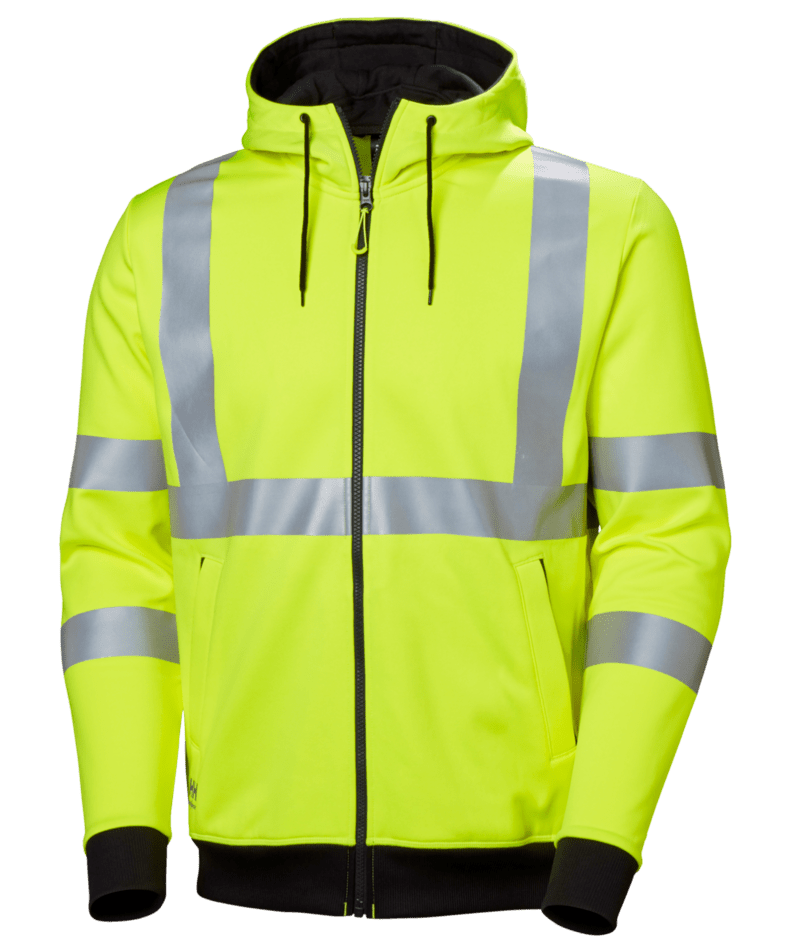 Helly Hansen Workwear ADDVIS ZIP HOODIE in Gelb – Vorderansicht