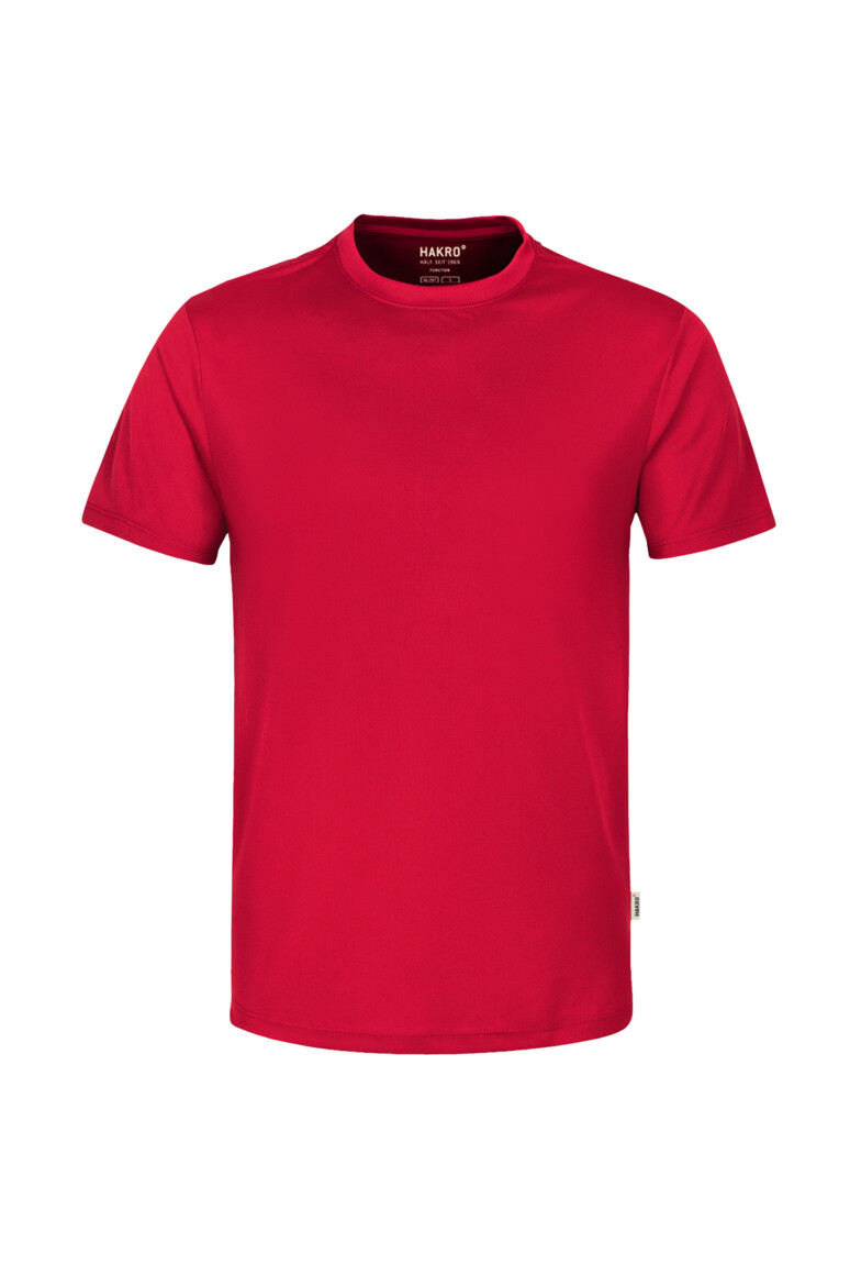 HAKRO 287 T-Shirt COOLMAX® ECO in Rot – Vorderansicht