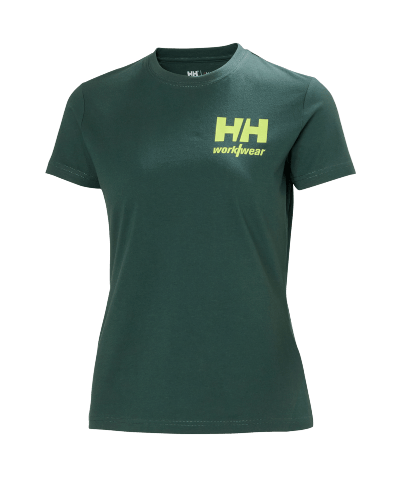 Helly Hansen Workwear W CLASSIC LOGO 2.0 T-SHIRT in Darkest Tanne – Vorderansicht