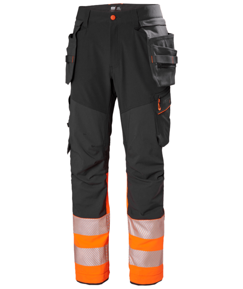 Helly Hansen Workwear ICU BRZ CONS PANT CL 1 in Orange/Anthrazit – Vorderansicht