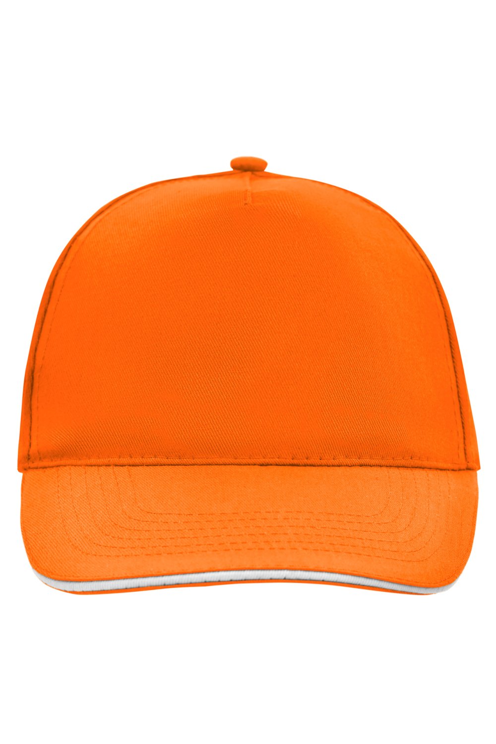 Daiber 5 Panel Promo Sandwich Cap in Orange/White – Vorderansicht