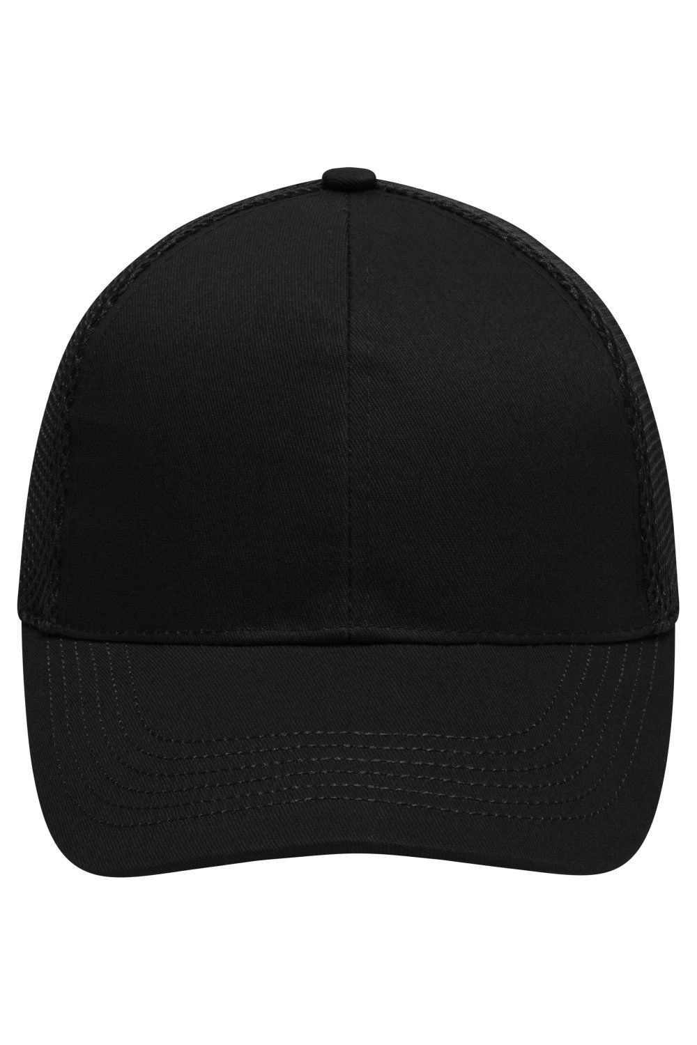 Daiber 6 Panel Air Mesh Cap in Black – Vorderansicht