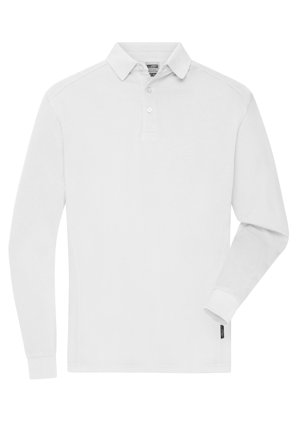 Daiber Men's Workwear-Long-Sleeved Polo OCS Blended in White – Vorderansicht