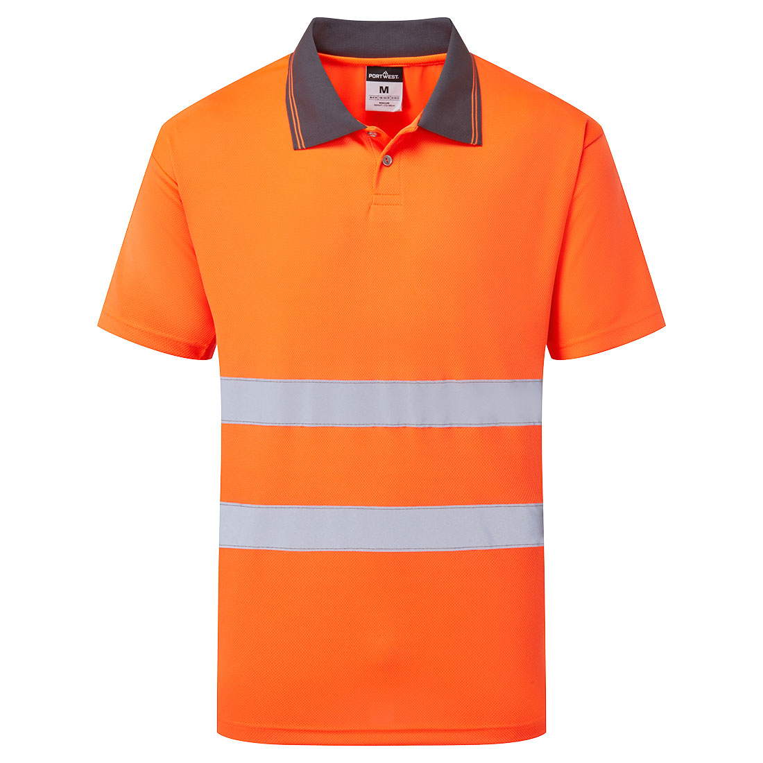 Portwest ES1 Essential Hi-Vis Polo Shirt S/S in Orange – Vorderansicht