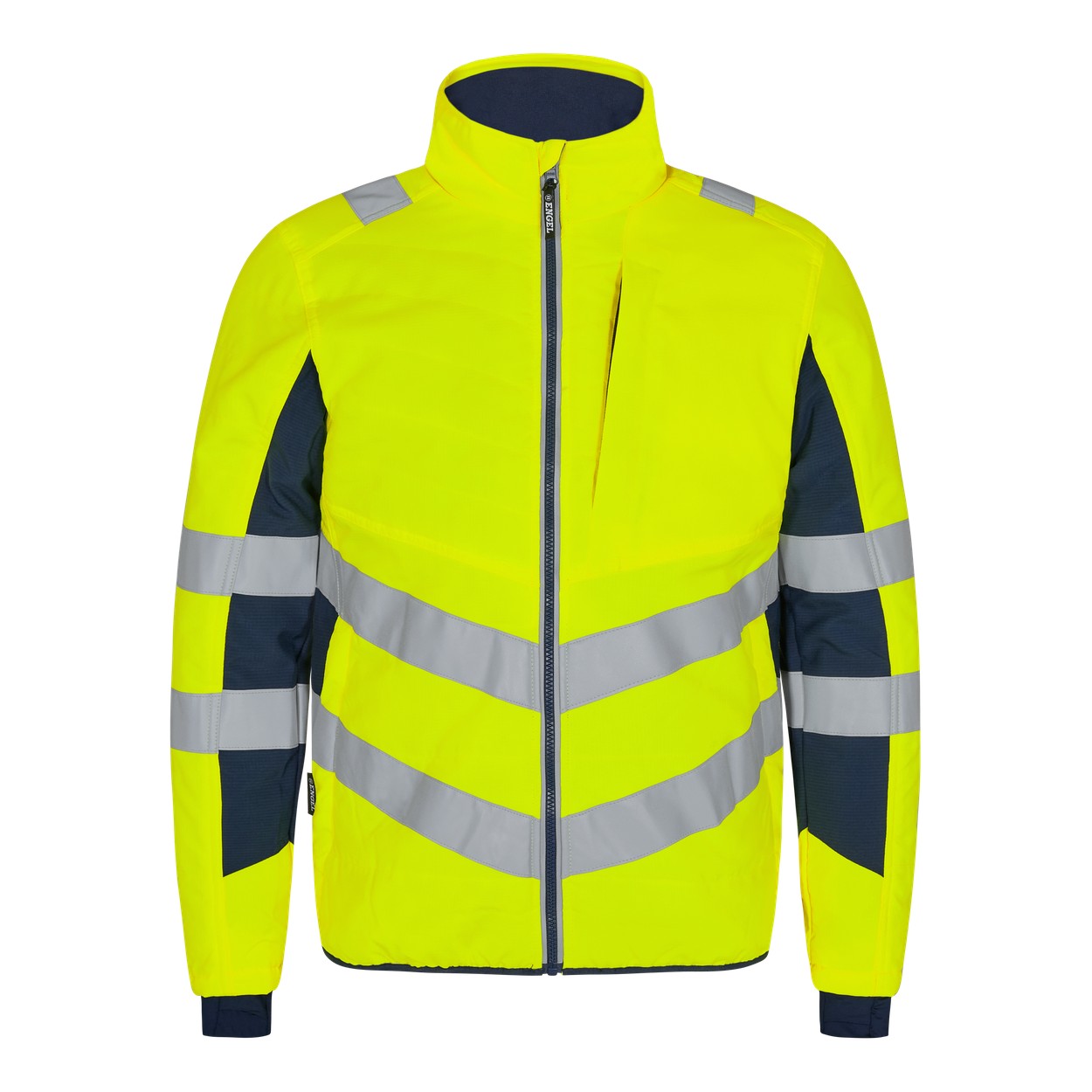 ENGEL Safety 1159-158 Stepp-Jacke in Gelb/Blue Ink – Vorderansicht