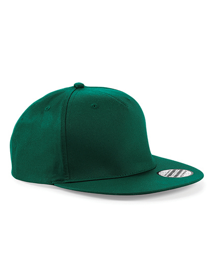 Beechfield 5 Panel Snapback Rapper Cap in Bottle Green – Vorderansicht