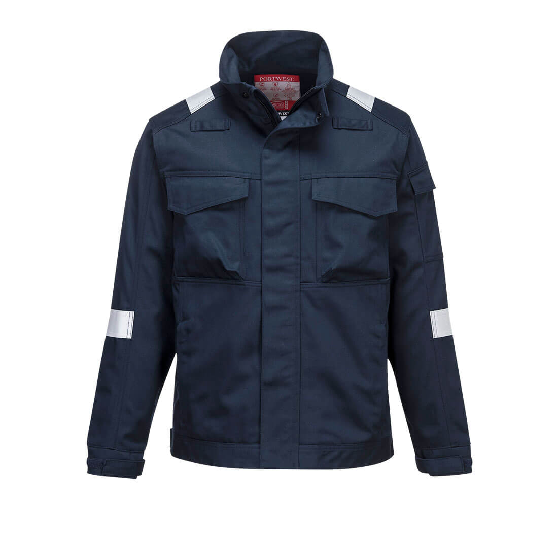 Portwest Bizflame Industry FR Jacket in Marine – Vorderansicht