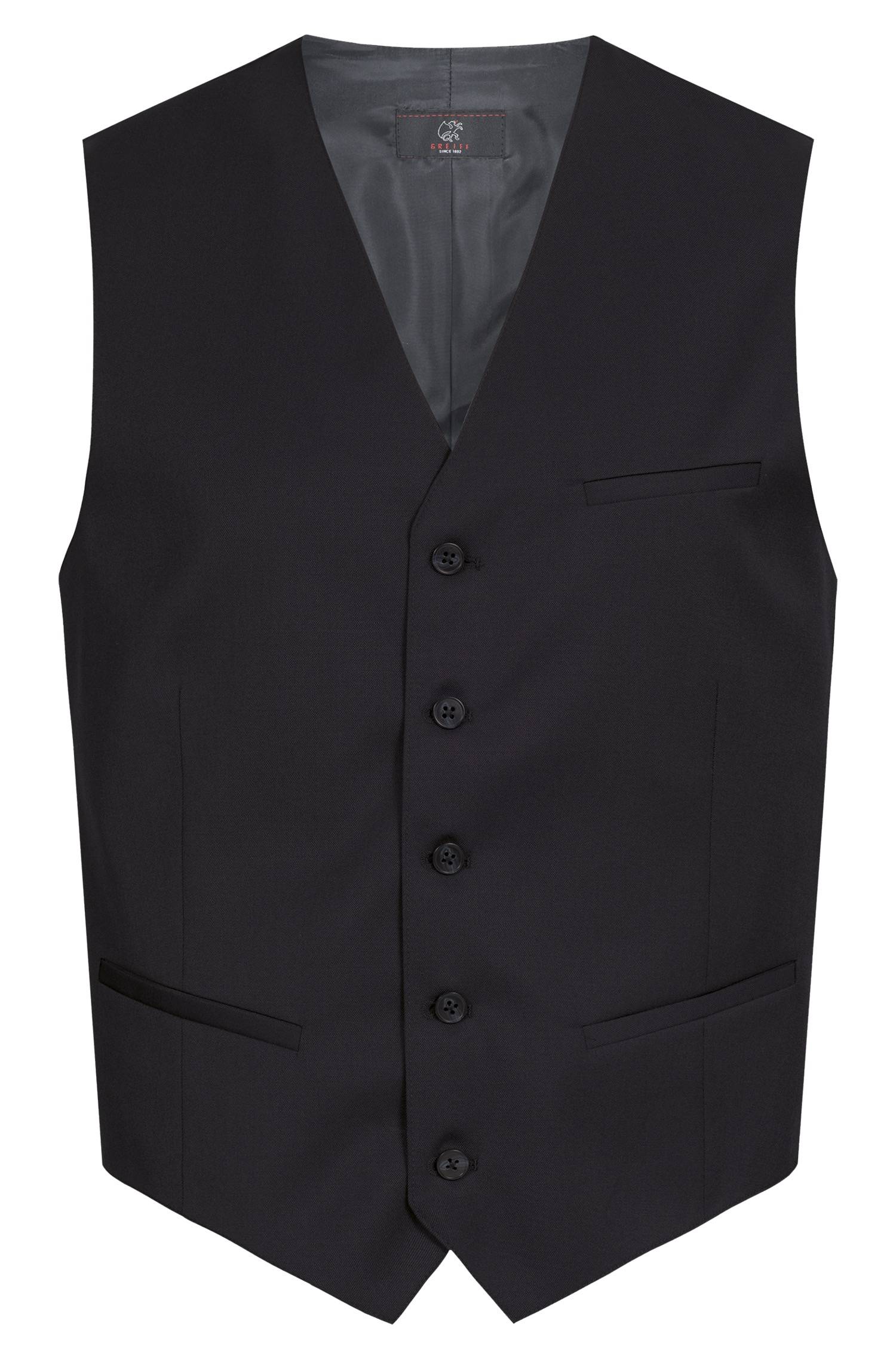 Greiff Herren-Weste RF Basic in Schwarz – Vorderansicht