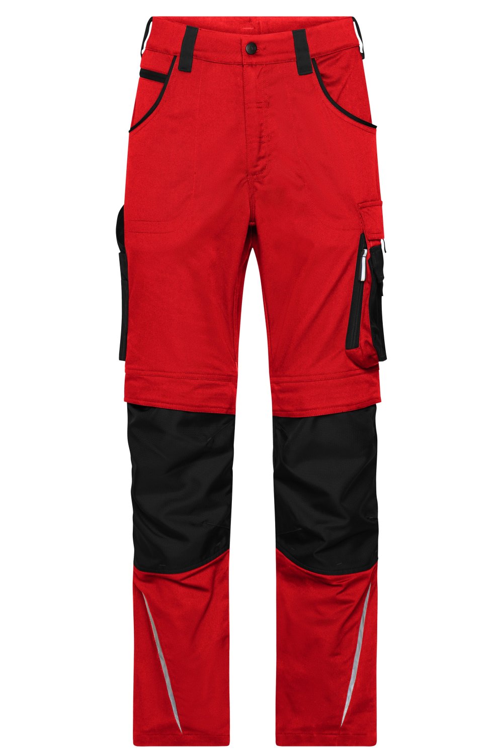 Daiber Workwear Pants Slim Line - STRONG - GRS in Red/Black – Vorderansicht