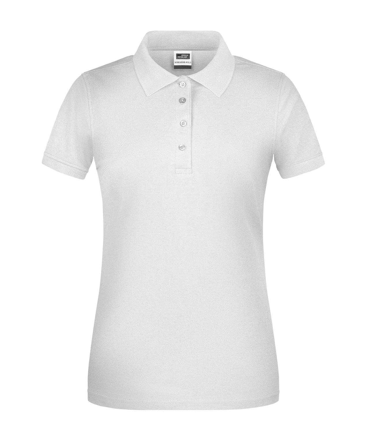 Daiber Ladies' ORGANIC Workwear Polo OCS Blended in White – Vorderansicht