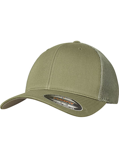 Flexfit Mesh Trucker Cap in Buck – Vorderansicht