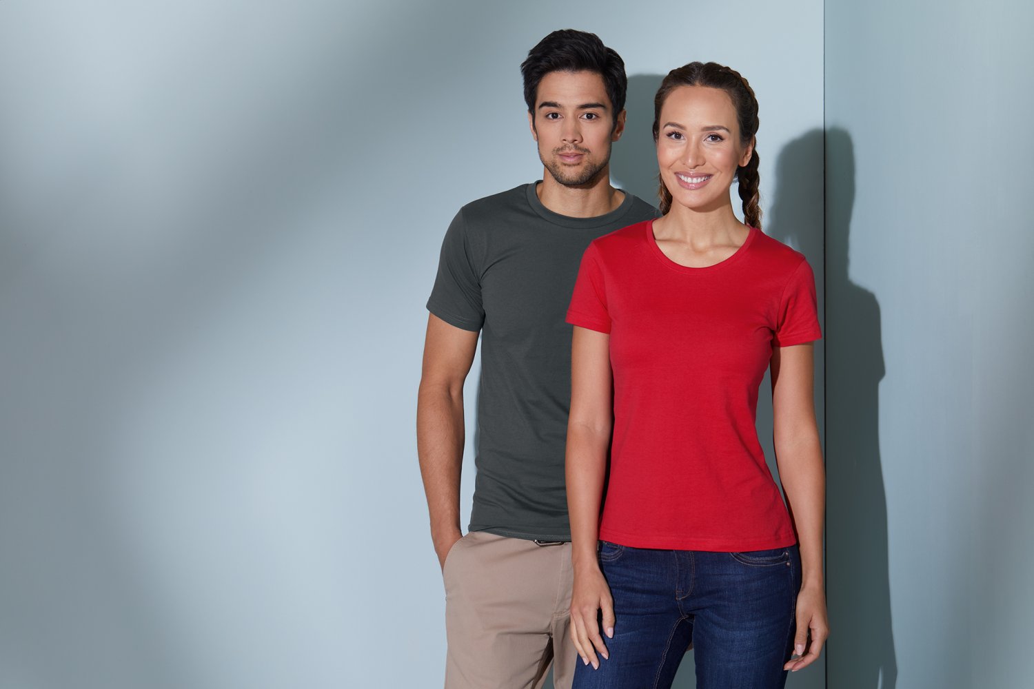 Daiber Men's Slim Fit-T in White – Modellansicht