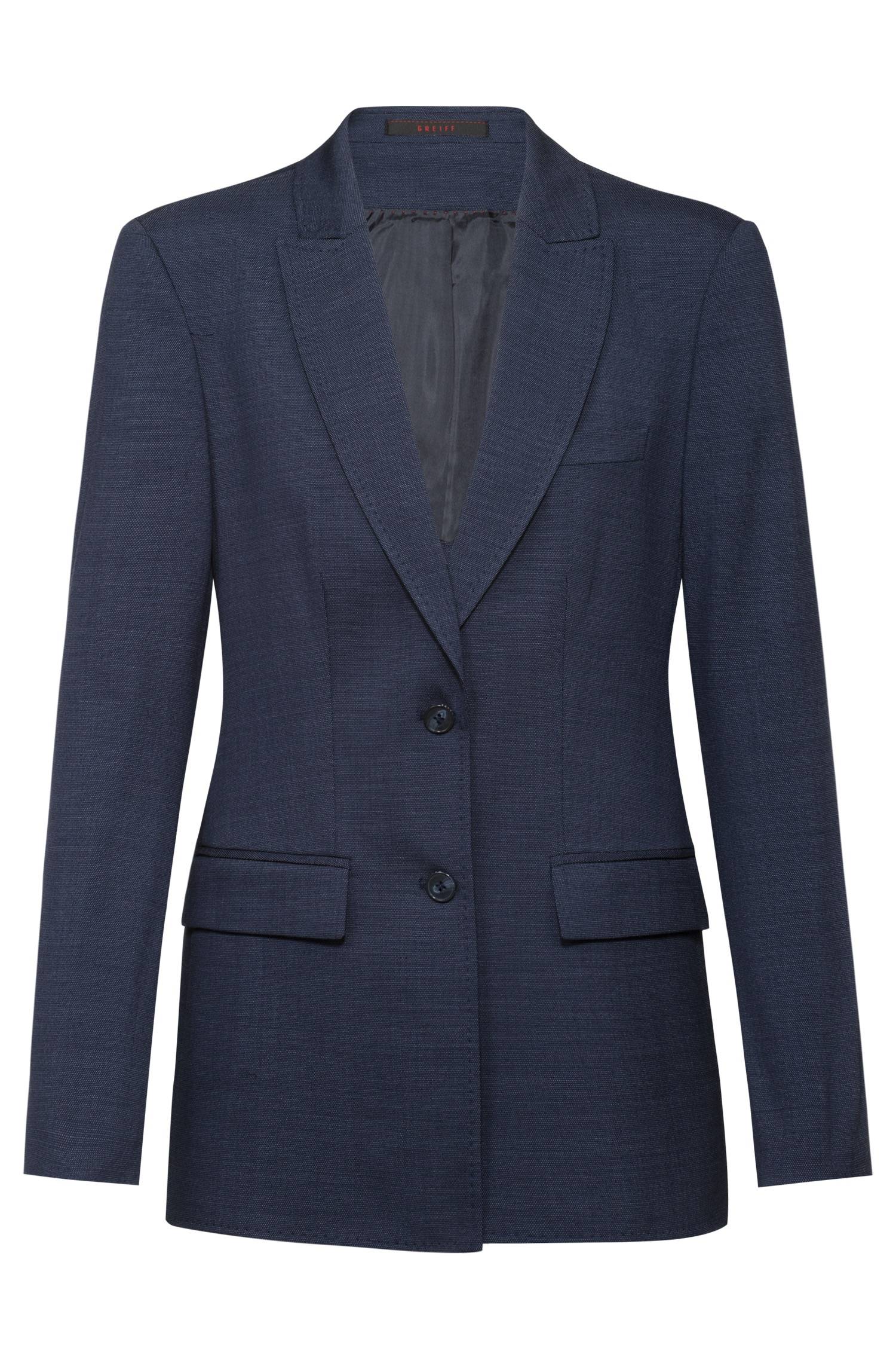 Greiff Damen-Langblazer RF Modern 37.5 in Pinpoint Marine – Vorderansicht