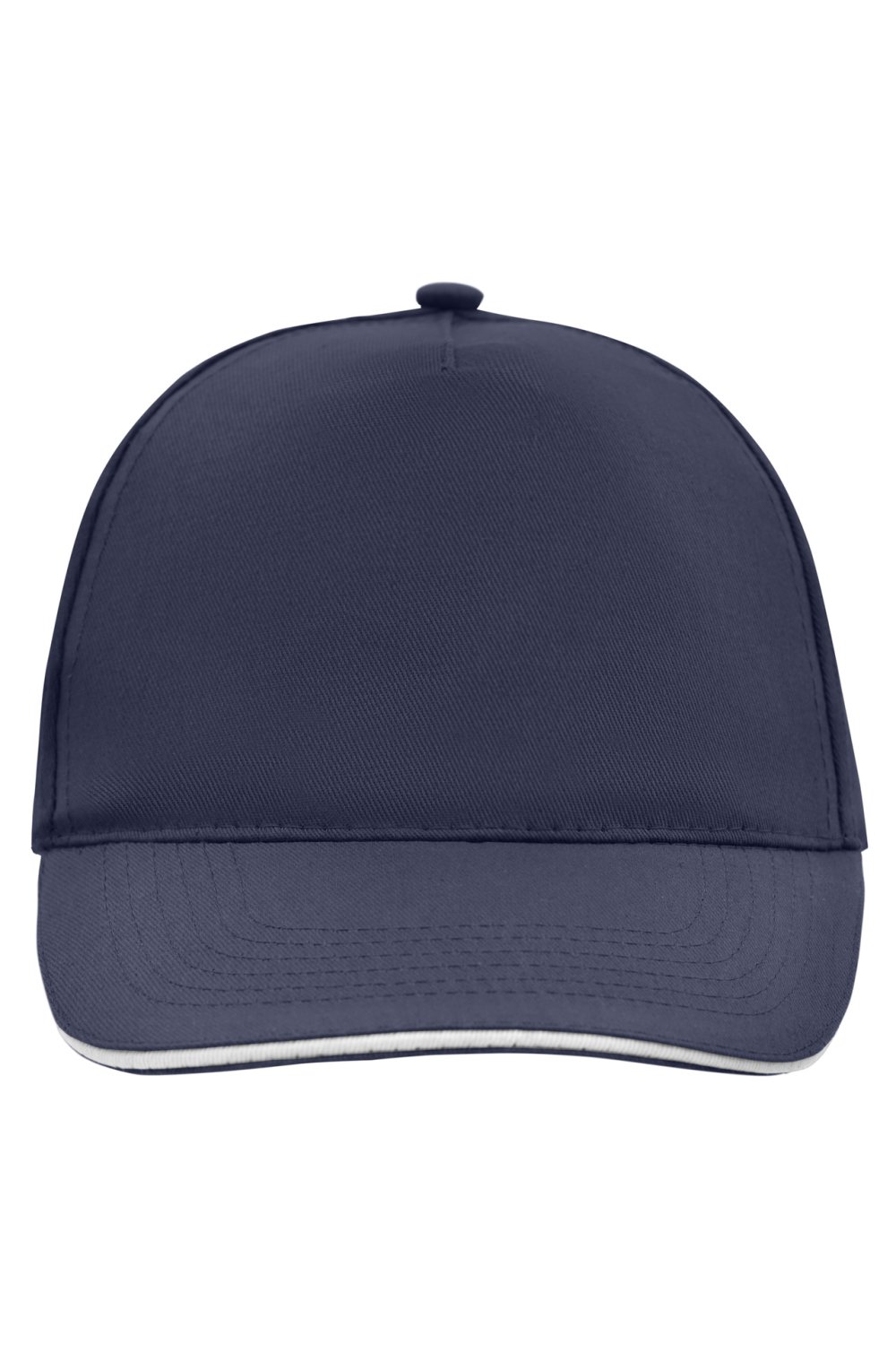 Daiber 5 Panel Promo Sandwich Cap in Navy/White – Vorderansicht