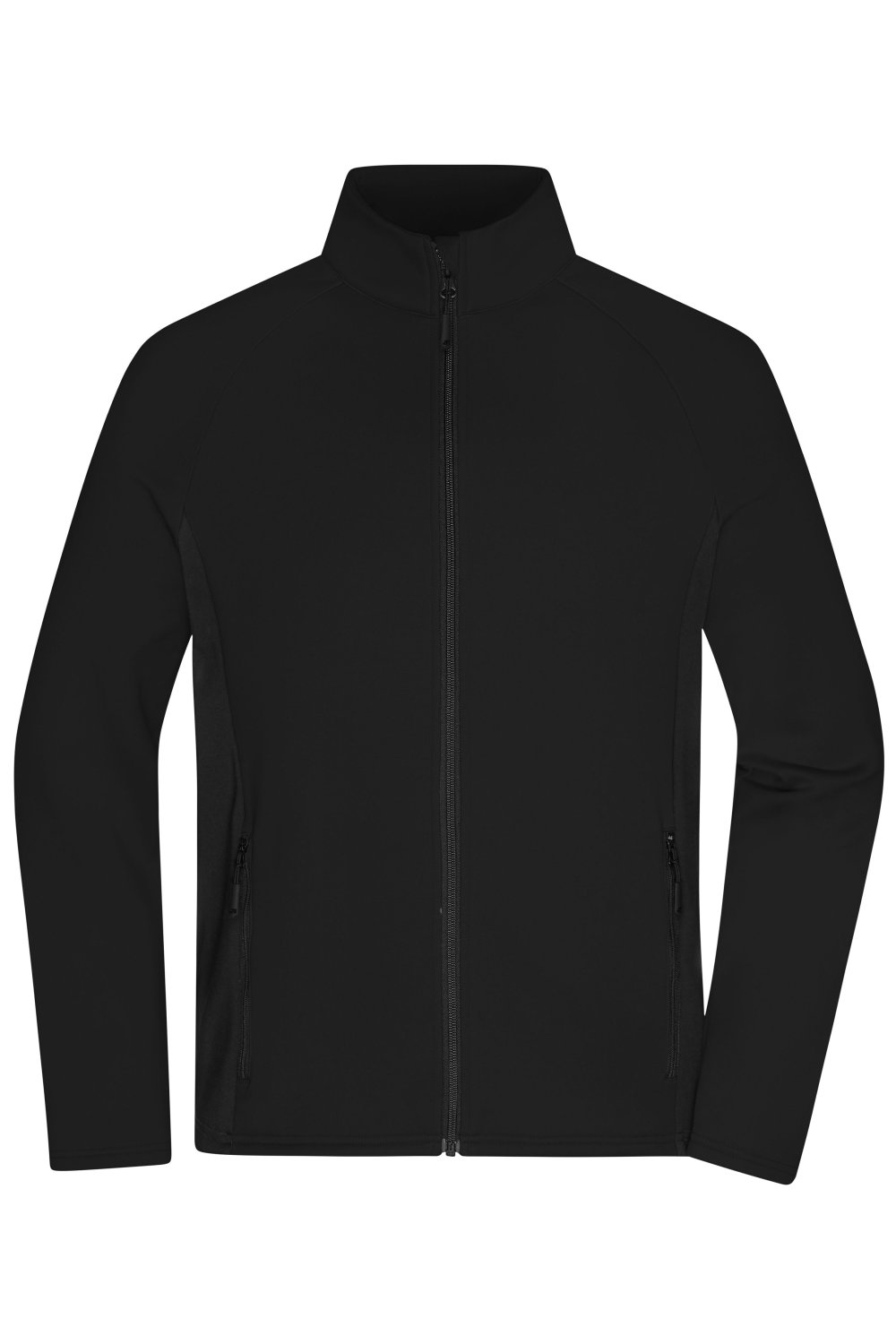 Daiber Men's Stretchfleece Jacket in Black/Black – Vorderansicht
