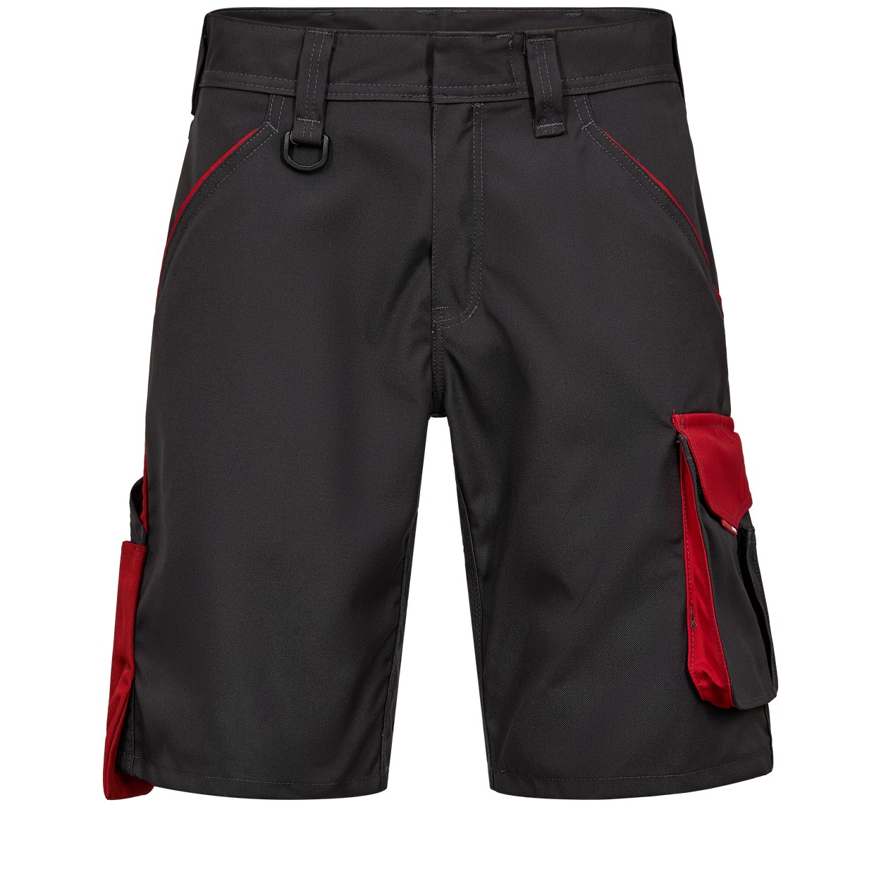 ENGEL Galaxy 6810-254 Arbeitsshorts in Anthrazit Grau/Tomato Red – Vorderansicht