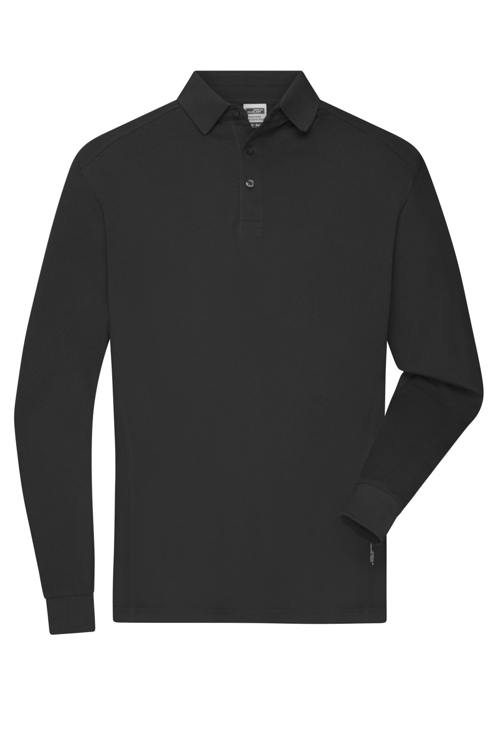 Daiber Men's Workwear-Long-Sleeved Polo OCS Blended in Black – Vorderansicht
