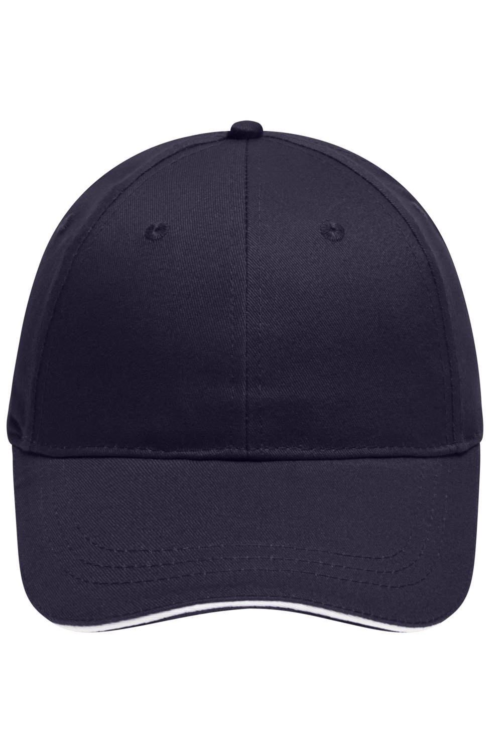 Daiber 6 Panel Brushed Sandwich Cap in Navy/White – Vorderansicht