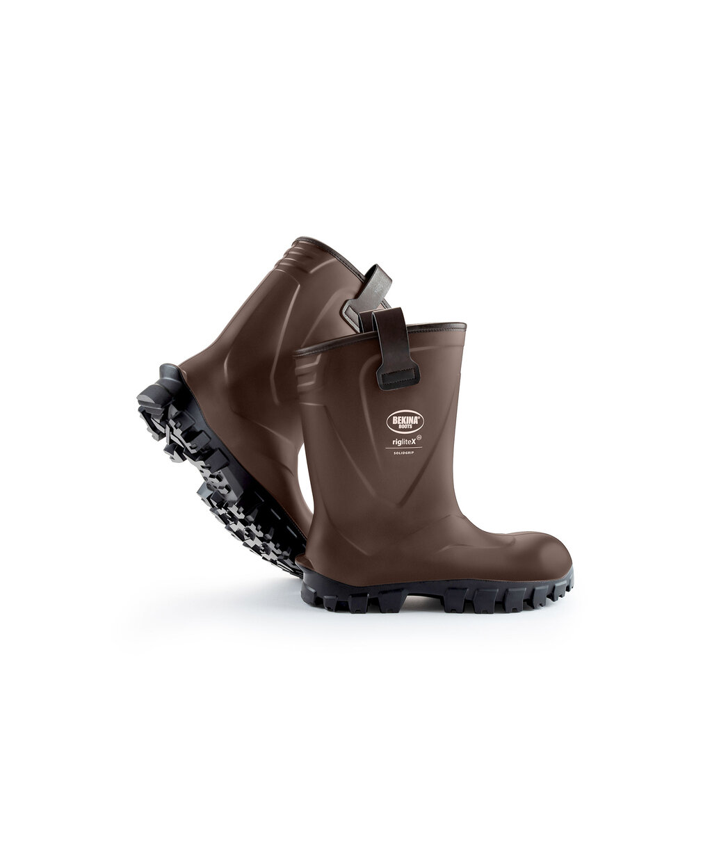 BEKINA Riglitex Solidgrip XRN4P S5 in Braun/Schwarz – Vorderansicht