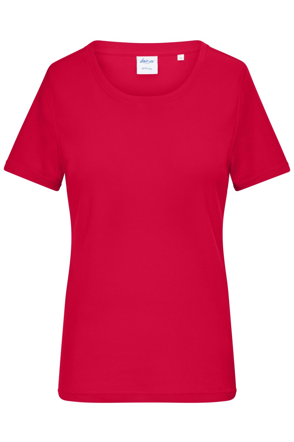 Daiber Ladies' T-Shirt 1:1 Rib OCS Standard in Red – Vorderansicht