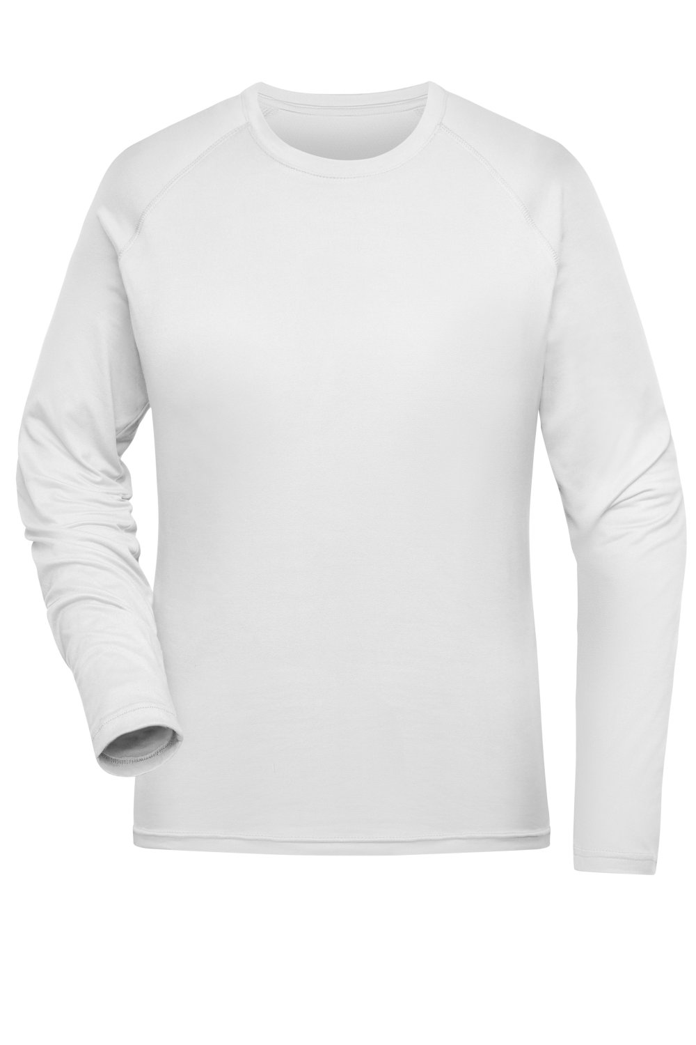 Daiber Ladies' Sports Shirt Long-Sleeved GRS in White – Vorderansicht