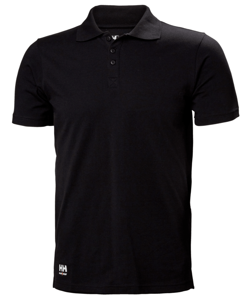 Helly Hansen Workwear CLASSIC POLO in Schwarz – Vorderansicht