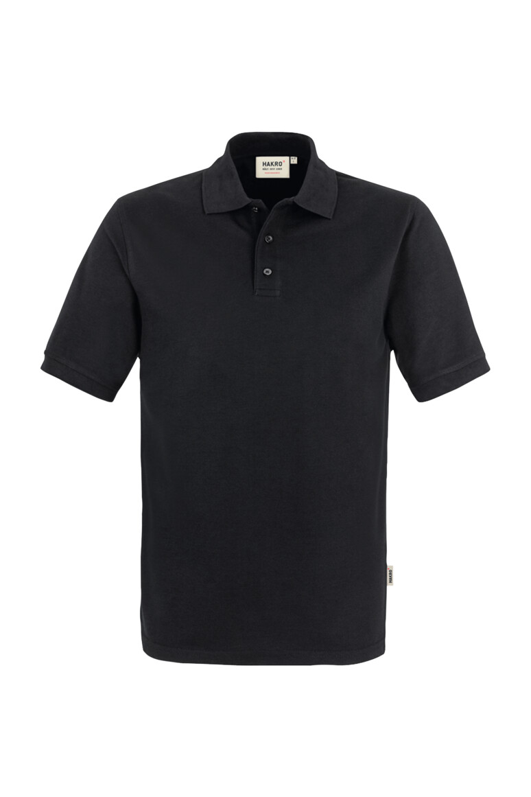 HAKRO 816 Poloshirt MIKRALINAR® in Schwarz – Vorderansicht