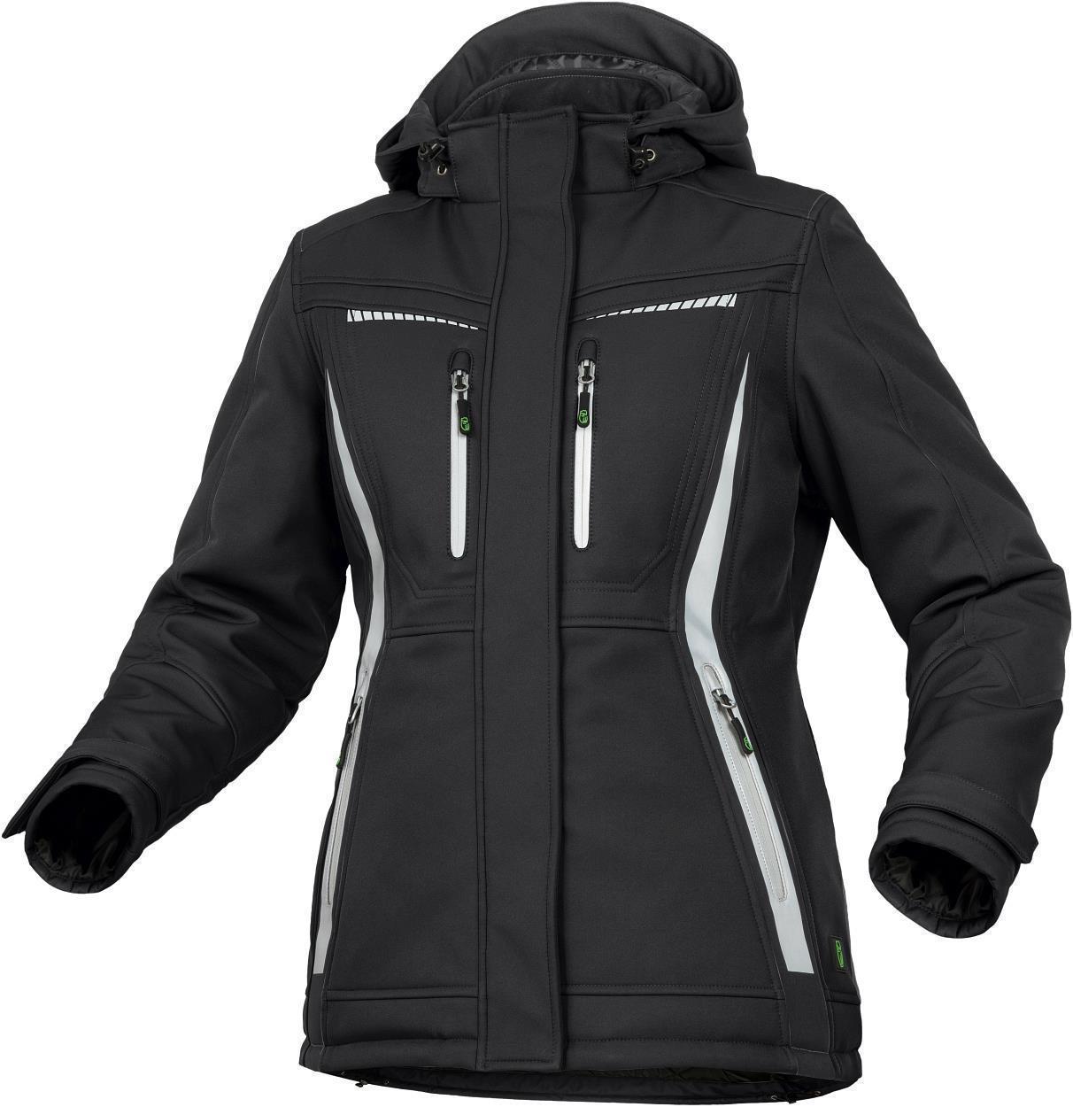 Leibwächter Damen Winter-Softshelljacke Flex Line in Schwarz – Vorderansicht