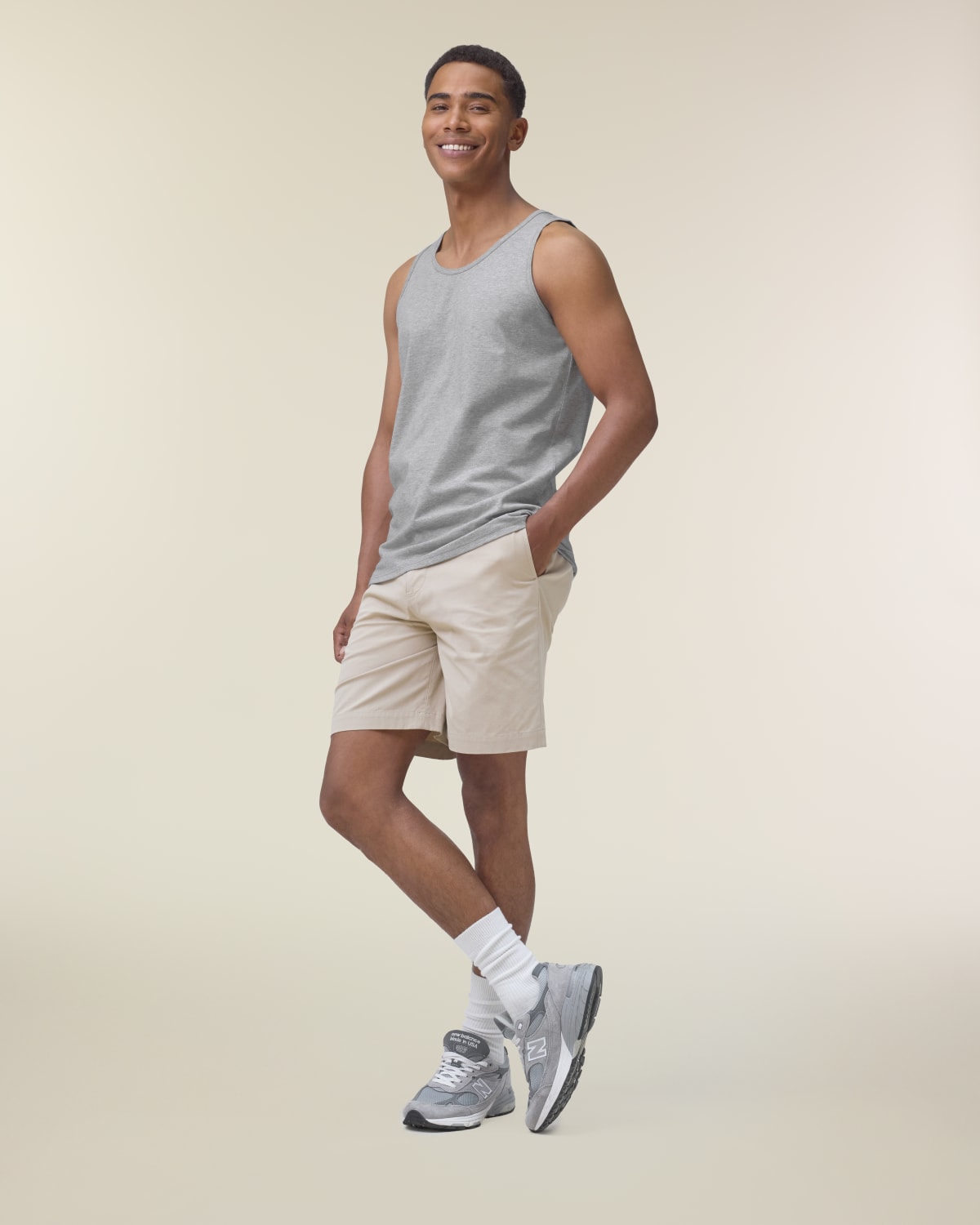 Stanley Stella Stanley Stancer in Heather Grey – Modellansicht