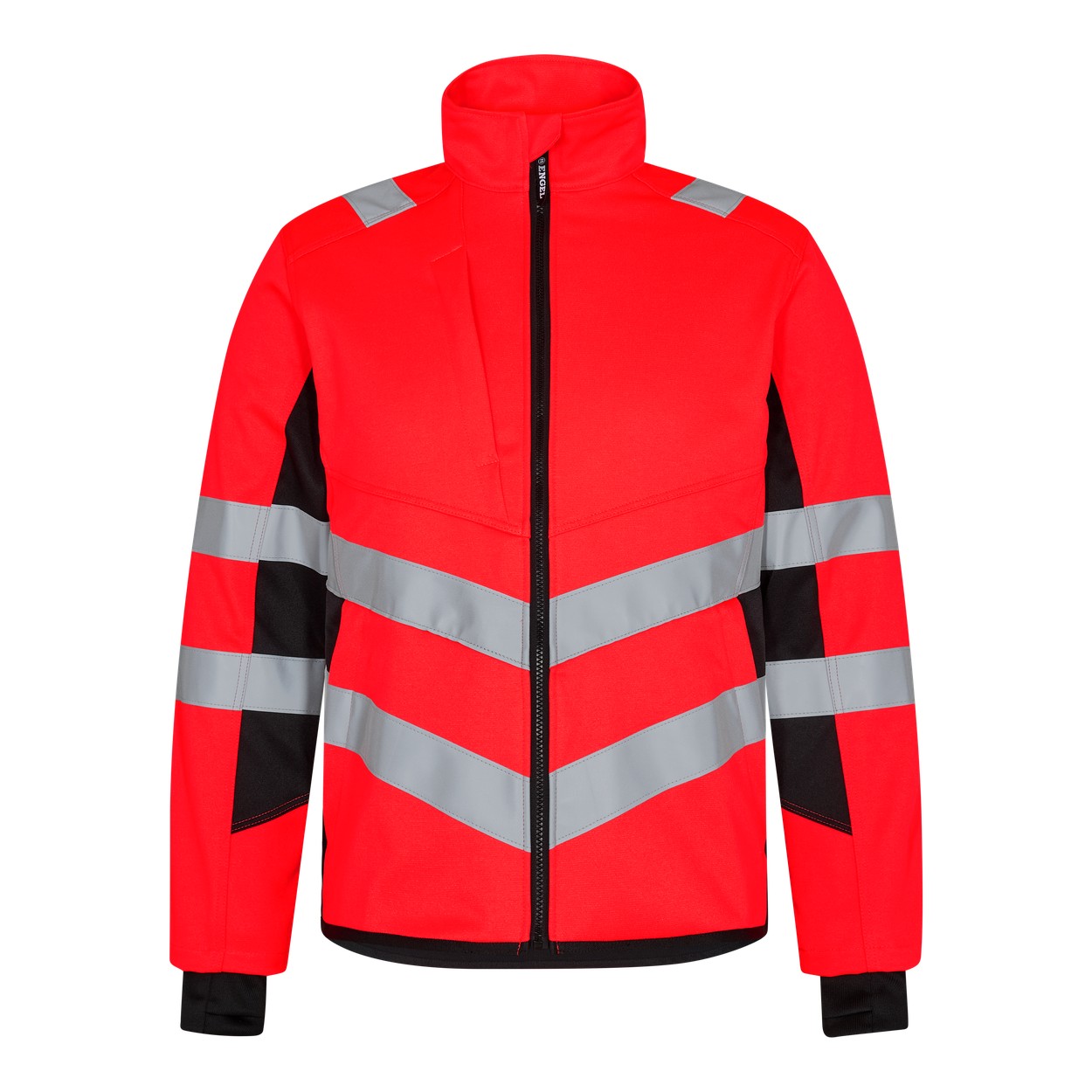 ENGEL Safety 1544-314 Arbeitsjacke mit 2-Wege-Stretch in Rot/Schwarz – Vorderansicht