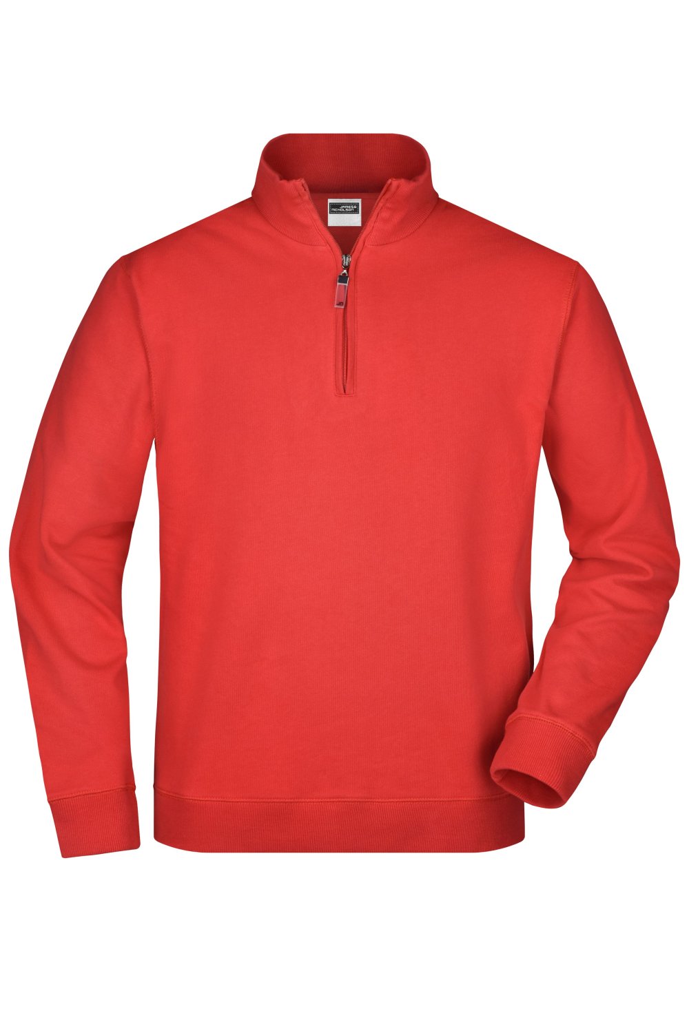Daiber Round-Neck Zip in Red – Vorderansicht